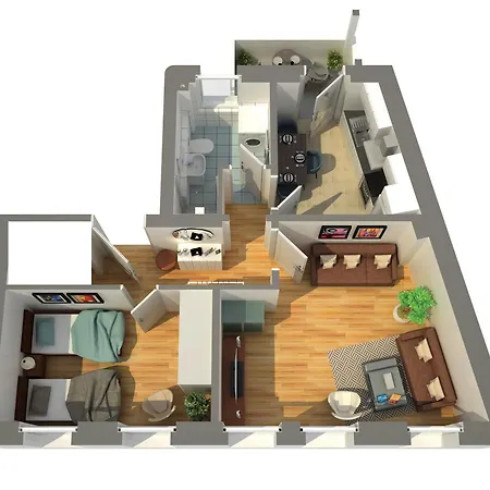 Gemuetliches Apartment, Seenaehe, Wm, Wlan, Balkon マルククレーベルク